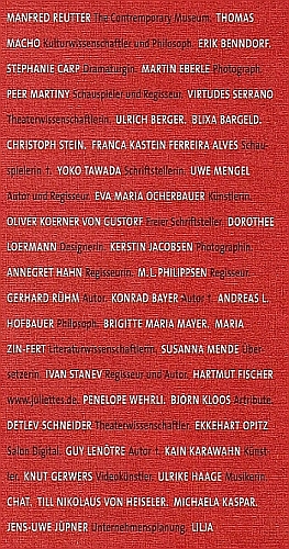 Hartmut Fischer, Theaterperipherien